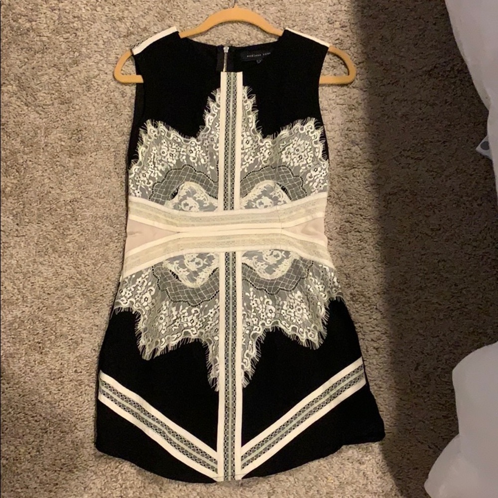 Endless Rose Black and Cream Lace Dress